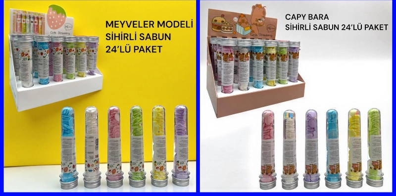 SİHİRLİ SABUN / TÜP AMBALAJ / 24LÜ STANT