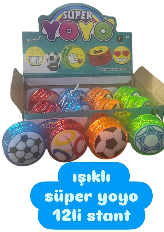 IŞIKLI SÜPER İTHAL YOYO / 12Lİ STANT