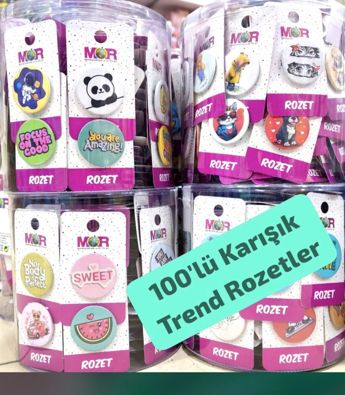 Adet: 8,50₺ / ROZET TREND MODELLER /  100LÜ PAKET