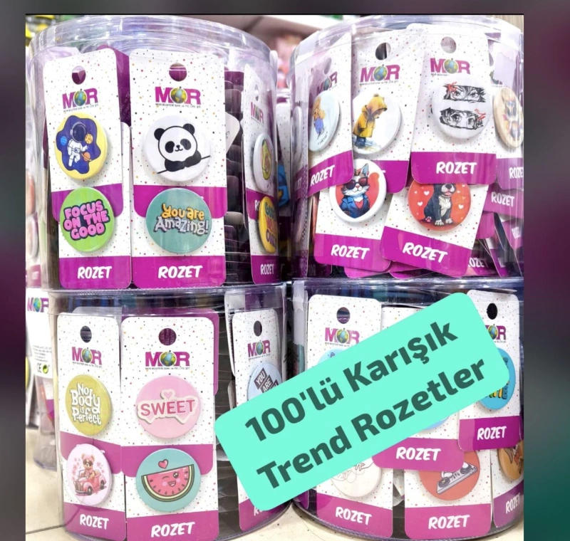 ÇANTA ROZETİ TRENDY MODELLER / 100LÜ PAKET