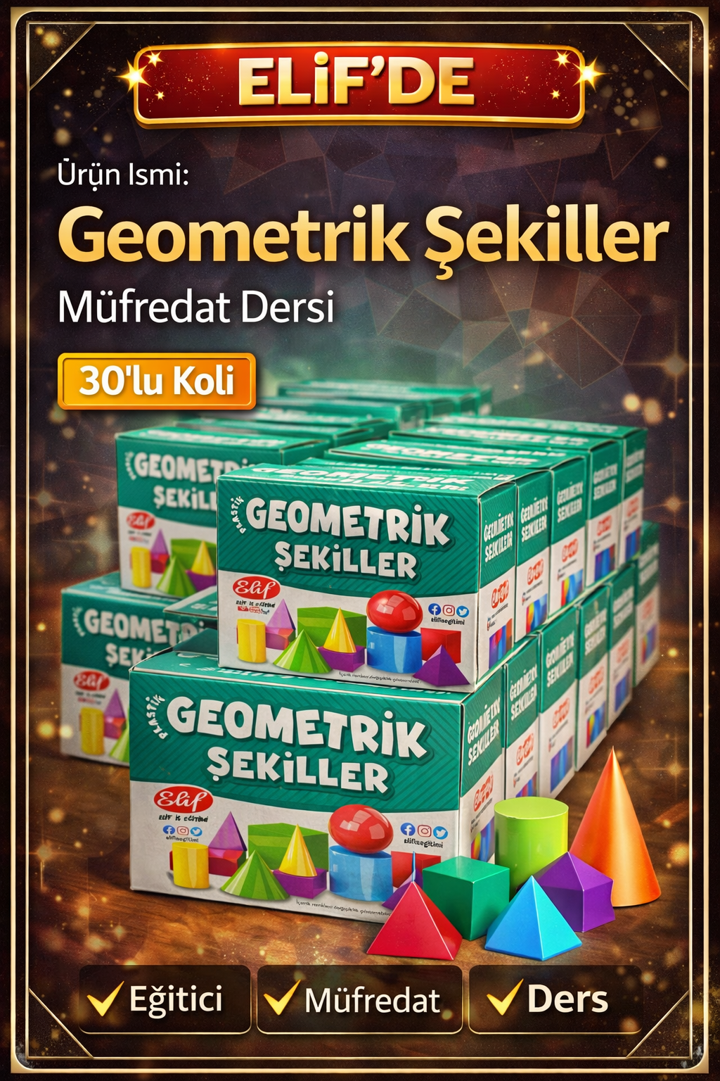 GEOMETRİK ŞEKİLLER / 12li Paket