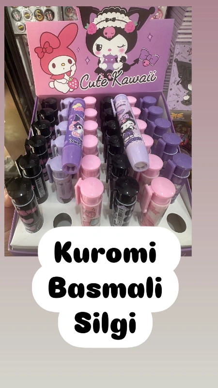 Kuromi Model Basmalı Silgi / 36lı Stant