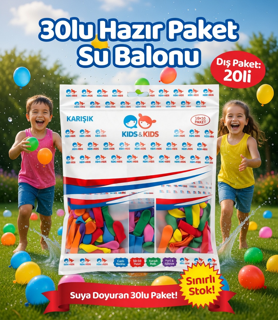 30lu Hazır Paket GEMAR Su Balonu / 20li dış paket