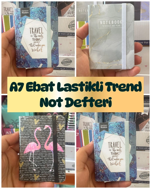 A7 Ebat Trend Lastikli Not Defteri / stant 24lü