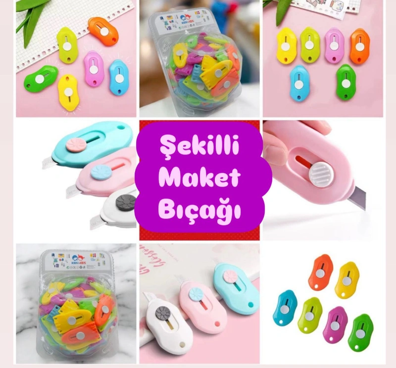 ŞEKİLLİ MAKET BIÇAK / 60LI KAVANOZ