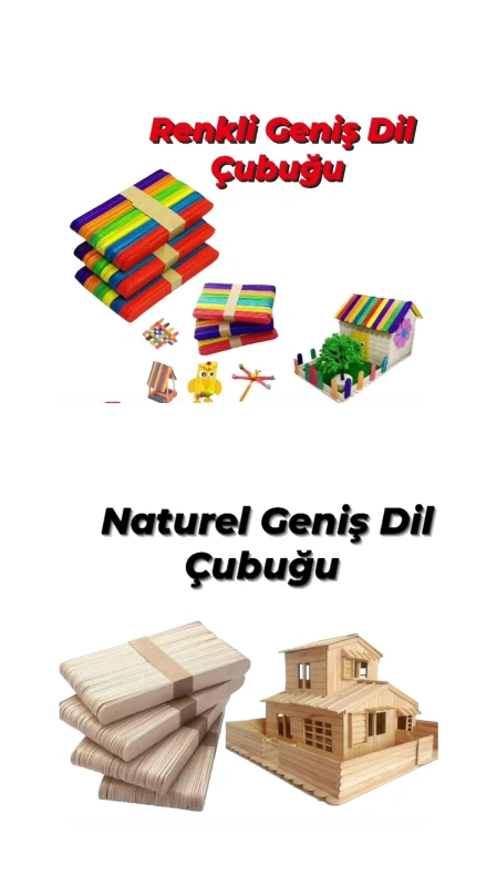 Dil Çubuk Kalın Model  / Renkli 23₺ / Natural 19₺
