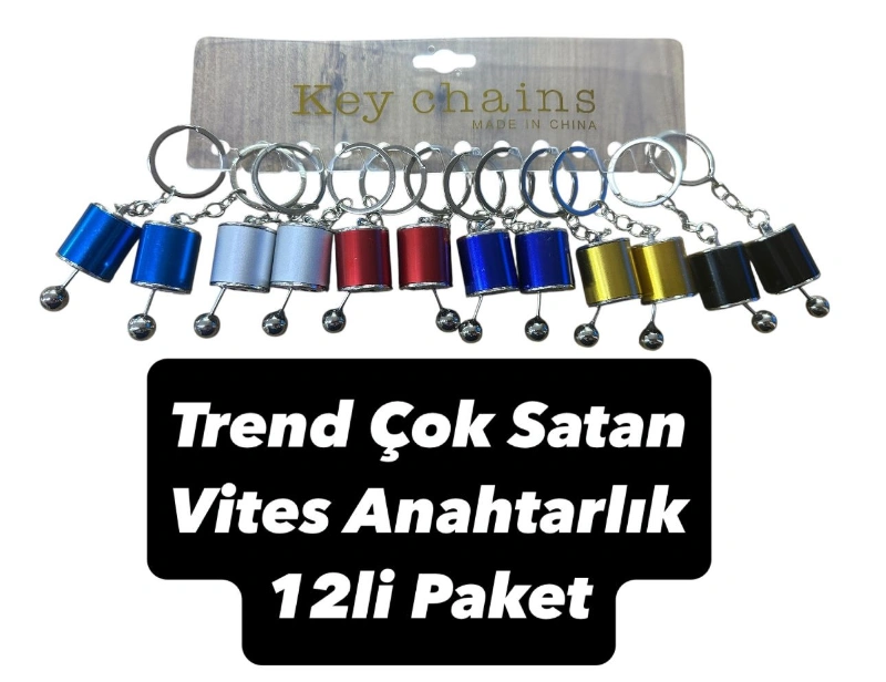 Adet: 32,5 ₺ / Vites Model Lüks Anahtarlık / paket 12li