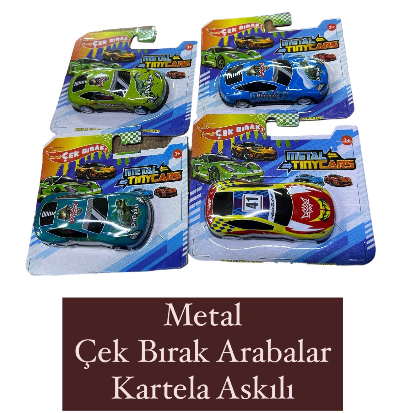 ÇEK BIRAK METAL YARIŞ ARABASI KARTELALI ADET