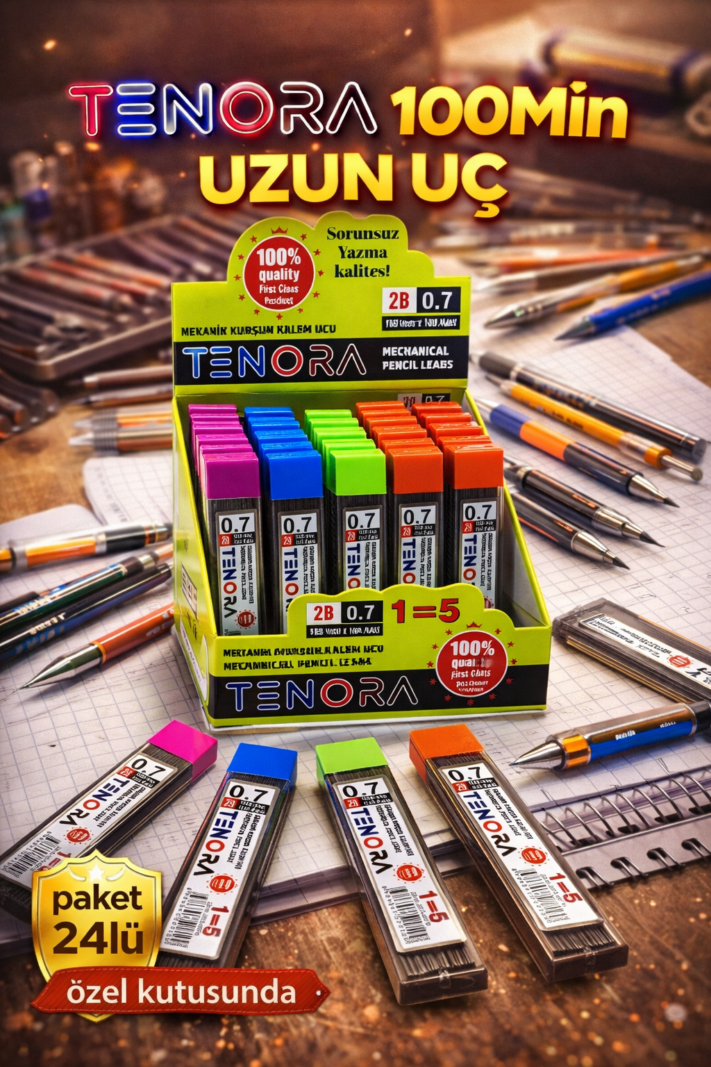 TENORA UZUN 100Min 0.7uç / 24lü Stant