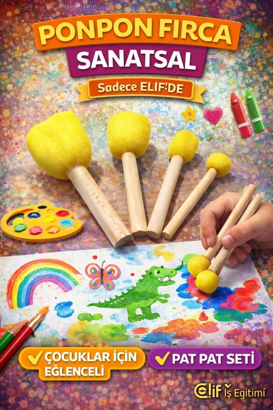 PONPON FIRÇA 4LÜ SETİ / 24LÜ PAKET