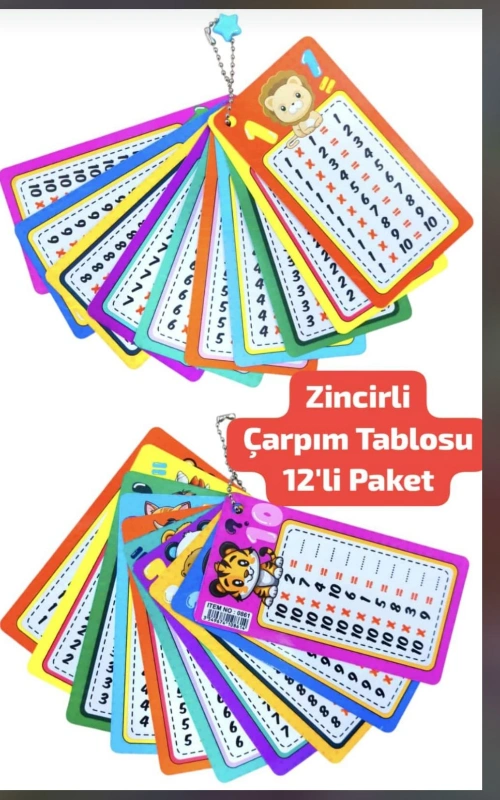 ZİNCİRLİ EZBER KARTI / 12Lİ PAKET