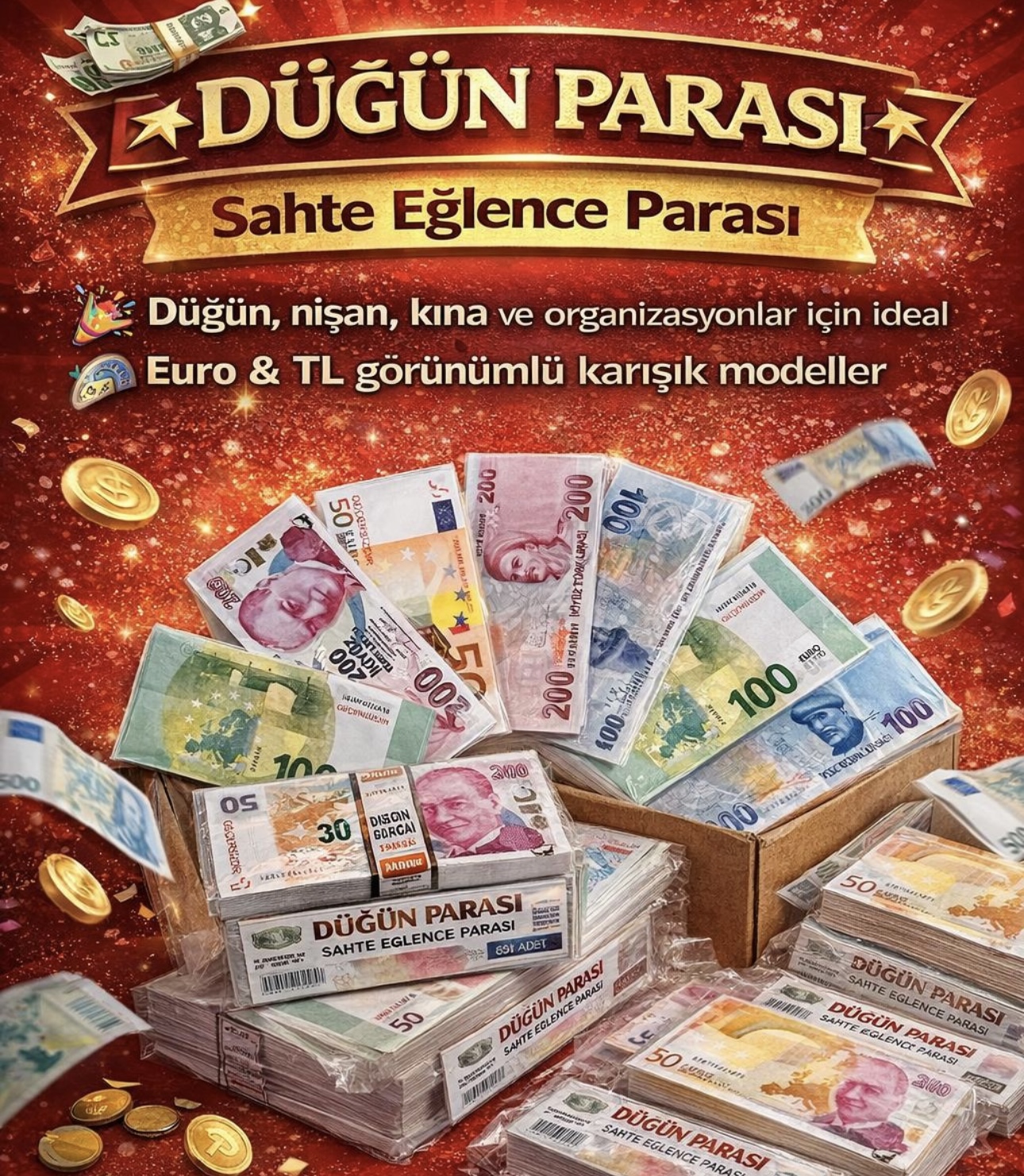 Oyuncak Para Düğün Parası / 100lü Paket