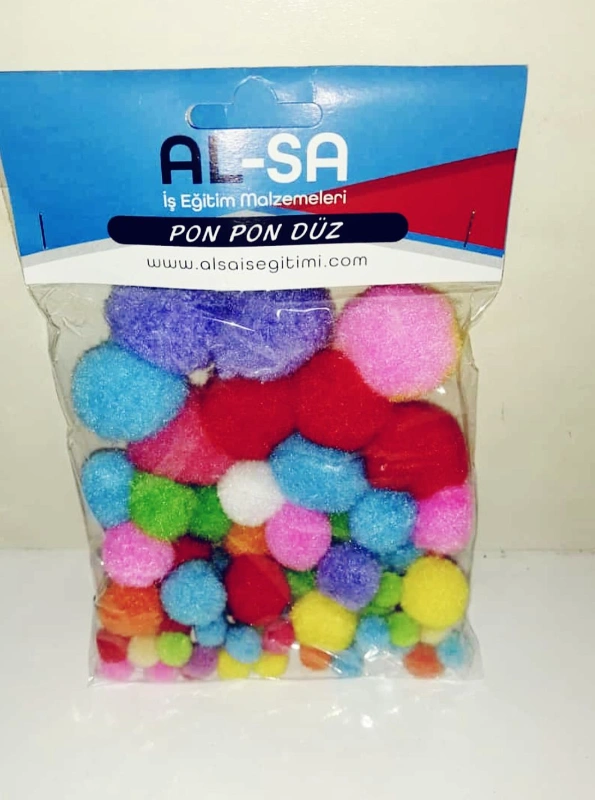 NEON KARIŞIK PONPON / 12Lİ PAKET