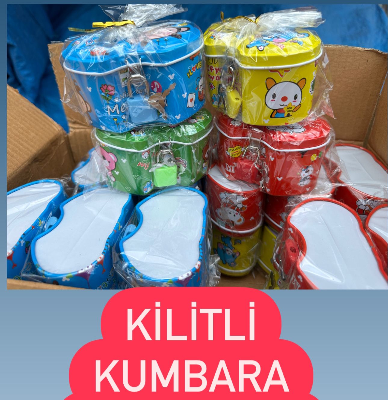 İTHAL KİLİTLİ KUMBARA ( 24LÜ PAKET )