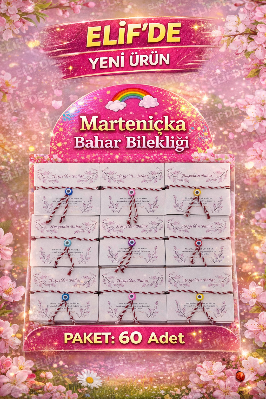 MARTENIÇKA Bahar Bilekliği / Paket 60 Adet