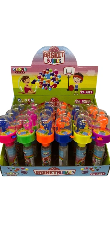Basket Potalı Oyuncaklı Köpük Baloncuk / Stant 24lü