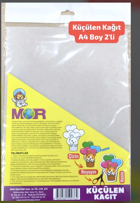 KÜÇÜLEN KAĞIT A4 2Lİ POŞET