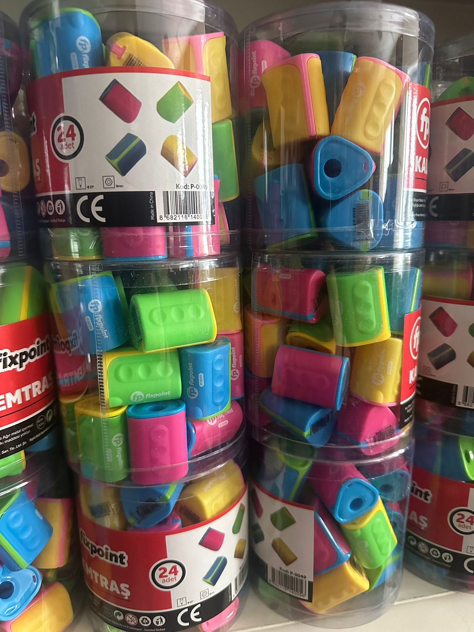 LÜKS SİLİKONLU KALEMTRAŞ KOD : 0049( 24LÜ PAKET)