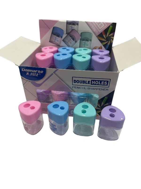 Pastel Renkler Lüks 2li Kalemtraş / paket  24lü