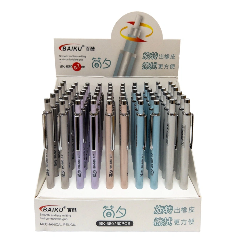 BK 680 Baiku Silgili Pastel Renkler Versatil Kalem / 60lı paket