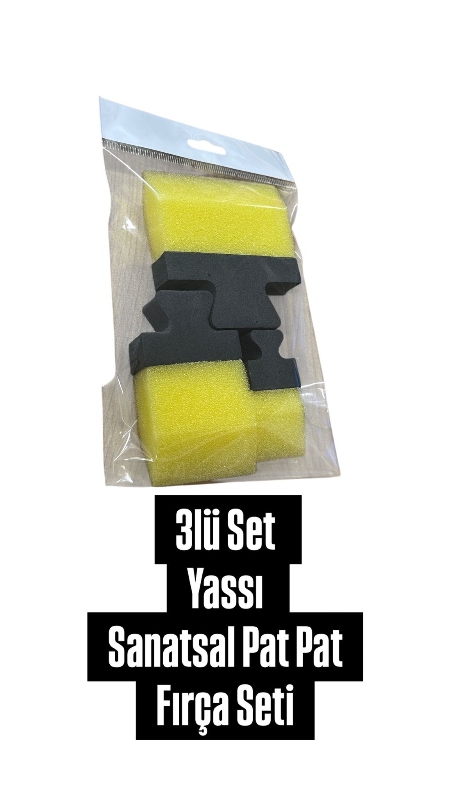 3LÜ YASSI SANATSAL PAT PAT FIRÇA SETİ