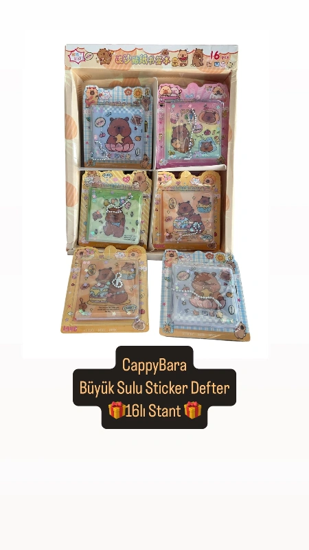 Adet: 42,5 ₺ / CappyBARA Sulu  Defter / paket 16lı