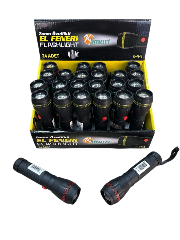 Adet: 38,5 ₺ / Zoom Özellikli Lüks El Feneri / 24lü Paket