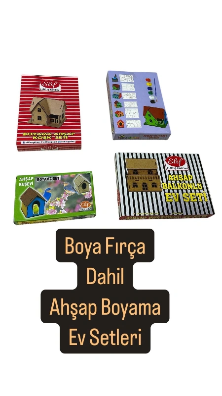 Ahşap Boyama Setleri   / 12li Paket