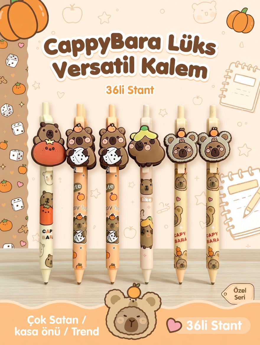 CappyBara Lüks Versatil Kalem / 36li Stant