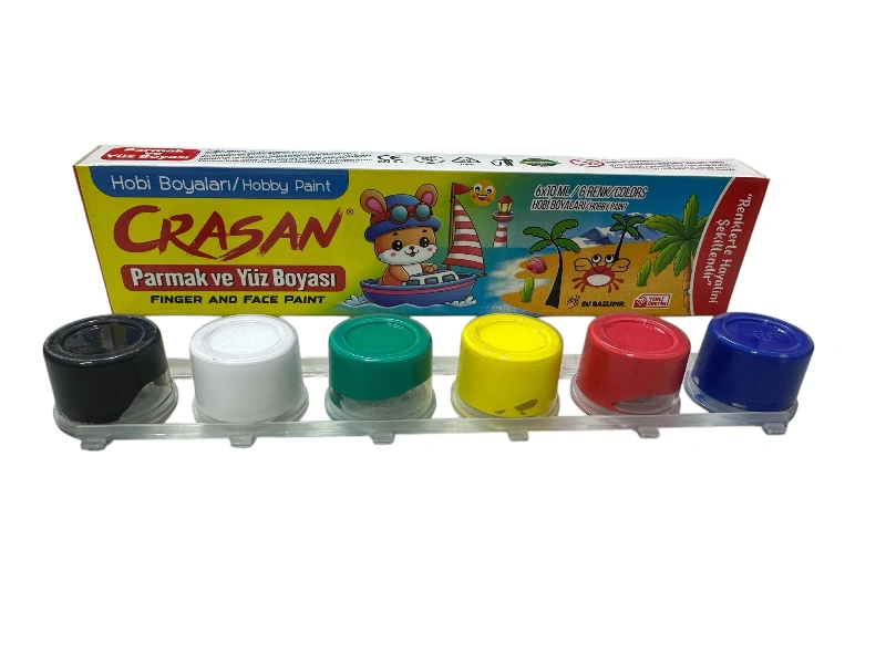 Adet: 20 ₺ / CRASAN 6Renk Parmak -Yüz Boyası / 24lü Paket