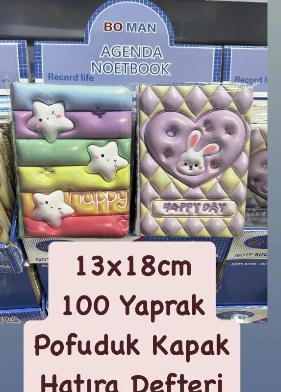 Pofuduk 3D Kapak13x18cm 100yaprak İthal Hatıra Defteri