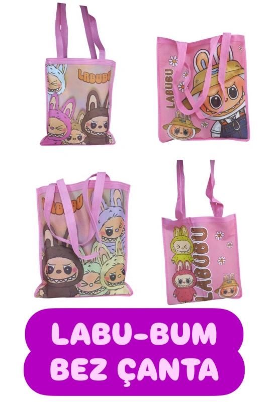 LABUBU BASKILI BEZ ÇANTA / 24LÜ PAKET