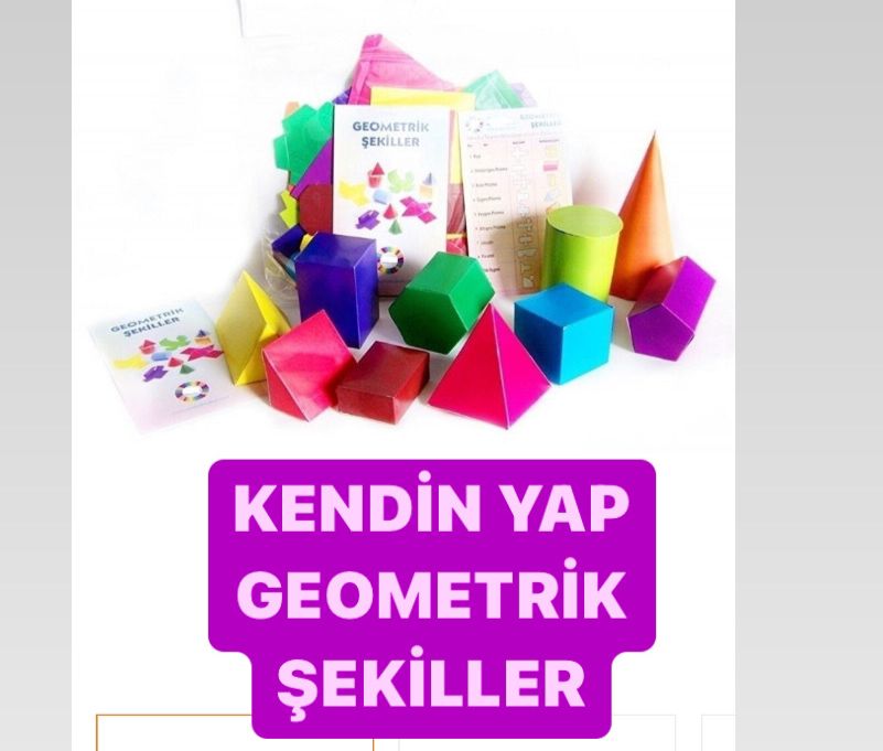 GEOMETRİK ŞEKİLLER KENDİN YAP MODEL  (20Lİ PAKET)