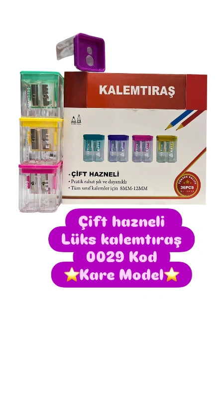 EDİL LÜKS ÇİFT TARAFLI KALEMTRAŞ / 36LI PAKET