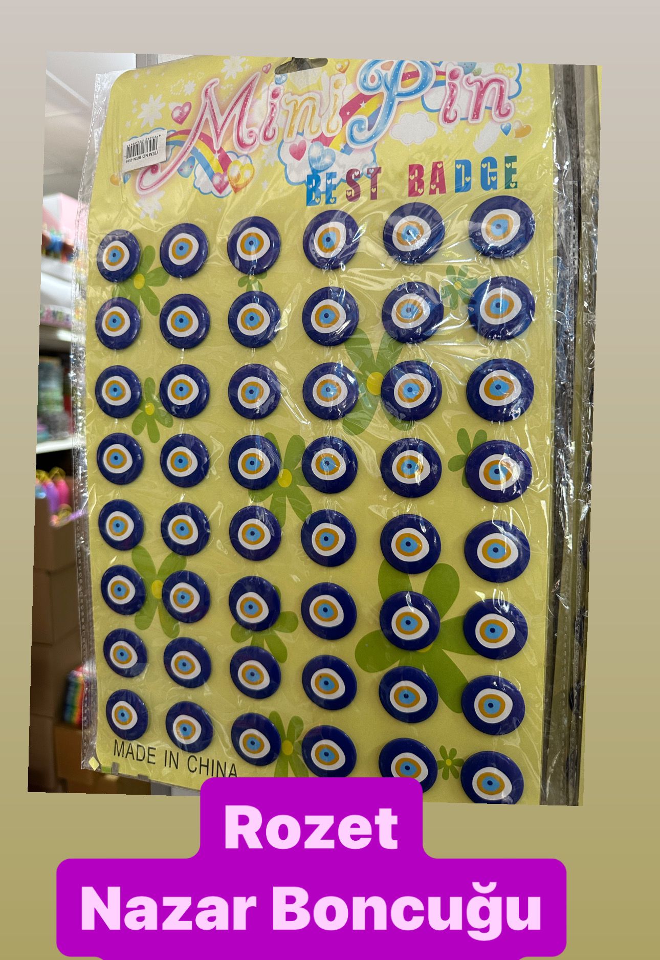 NAZAR BONCUK ROZET (48Lİ KARTELA)