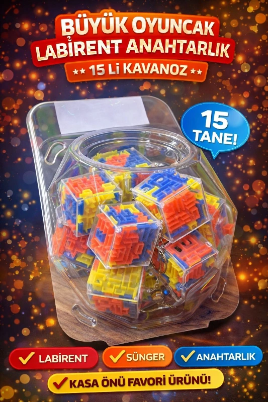 LABİRENT OYUNCAK ANAHTARLIKLI / 15Lİ PAKET