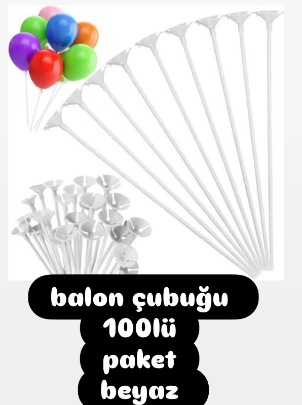 BALON ÇUBUĞU APARATI BEYAZ /100LÜ PAKET