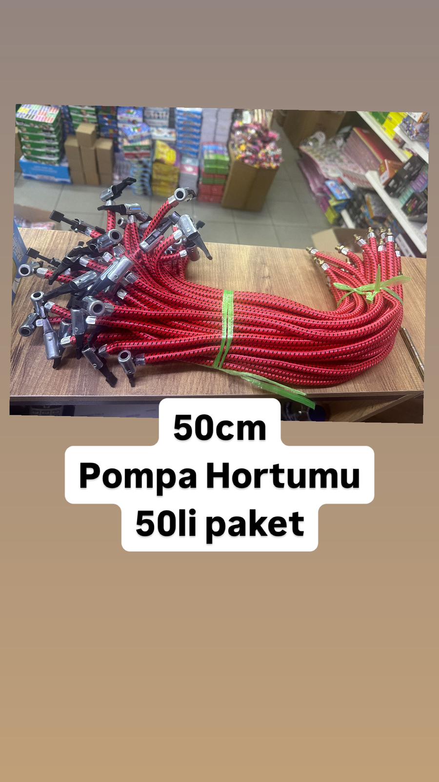 POMPA HORTUMU TOP/BİSİKLET İÇİN (50Lİ)