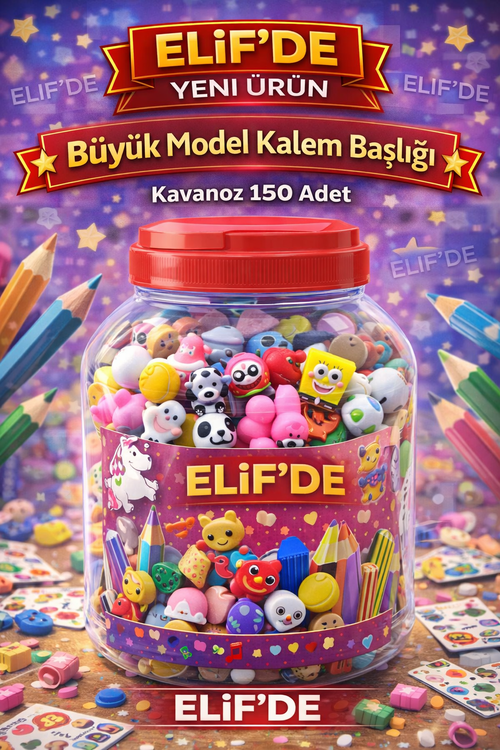 XL BÜYÜK KALEM BAŞLIĞI/ 150li Kavanoz