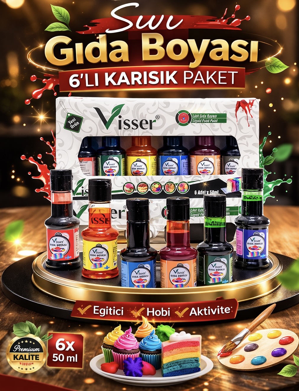 6li Set Gida Boyası / box 12 Set