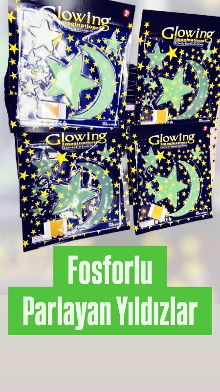 FOSFORLU YILDIZLAR TAVAN SÜSÜ / 24LÜ PAKET