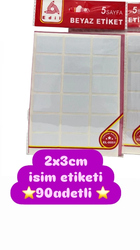 2X3CM BEYAZ ETİKET 90ADETLİ /