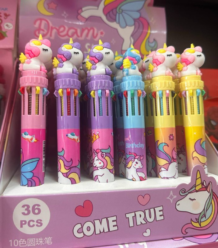 UNİCORNLU 10 RENK KALEM /36LI STANT