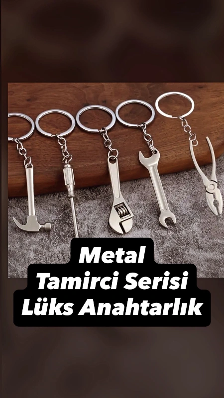 Metal Tamirci Aksesuar Anahtarlık / 60LI KAVANOZ