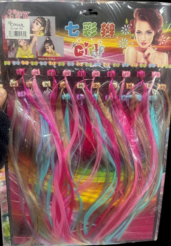 TAKMA SAÇ NEON RENKLER / 30LU KARTELA