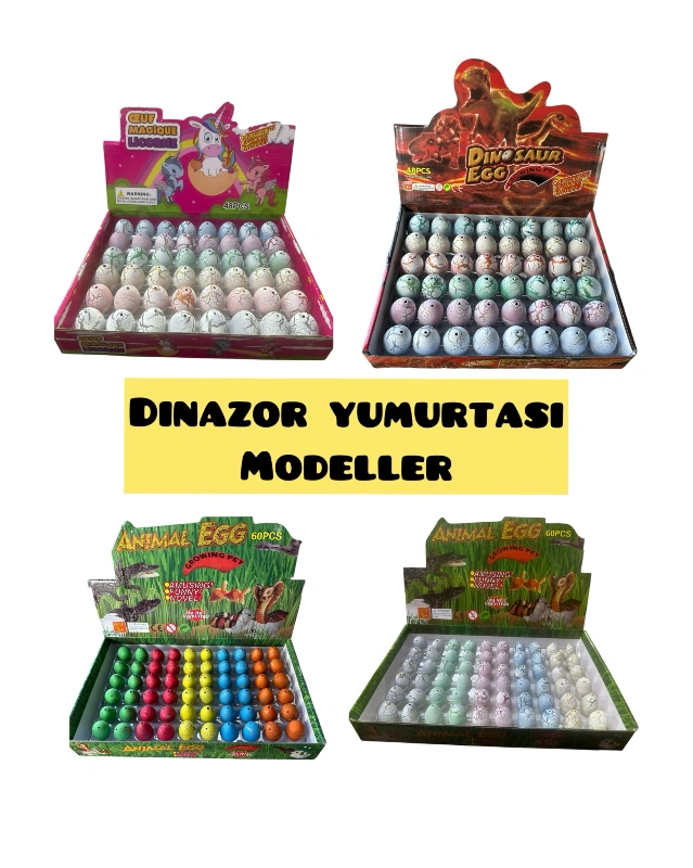 Mini Dinazor Yumurtası Suda Büyüyen / 60lı Küçük - 48li Büyük