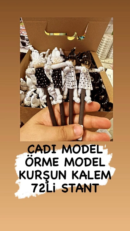 CADI MODEL ÖRME BEBEK KURŞUN KALEM (72Lİ STANT)