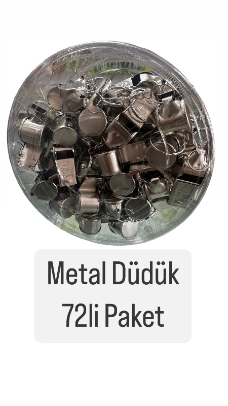 Metal Düdük & Anahtarlık / 72li paket