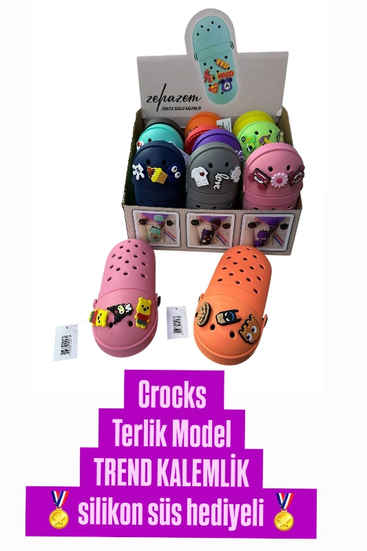 Adet: 125 ₺ / Crocs Model Kalemlik Süs Hediyeli  / 12li paket