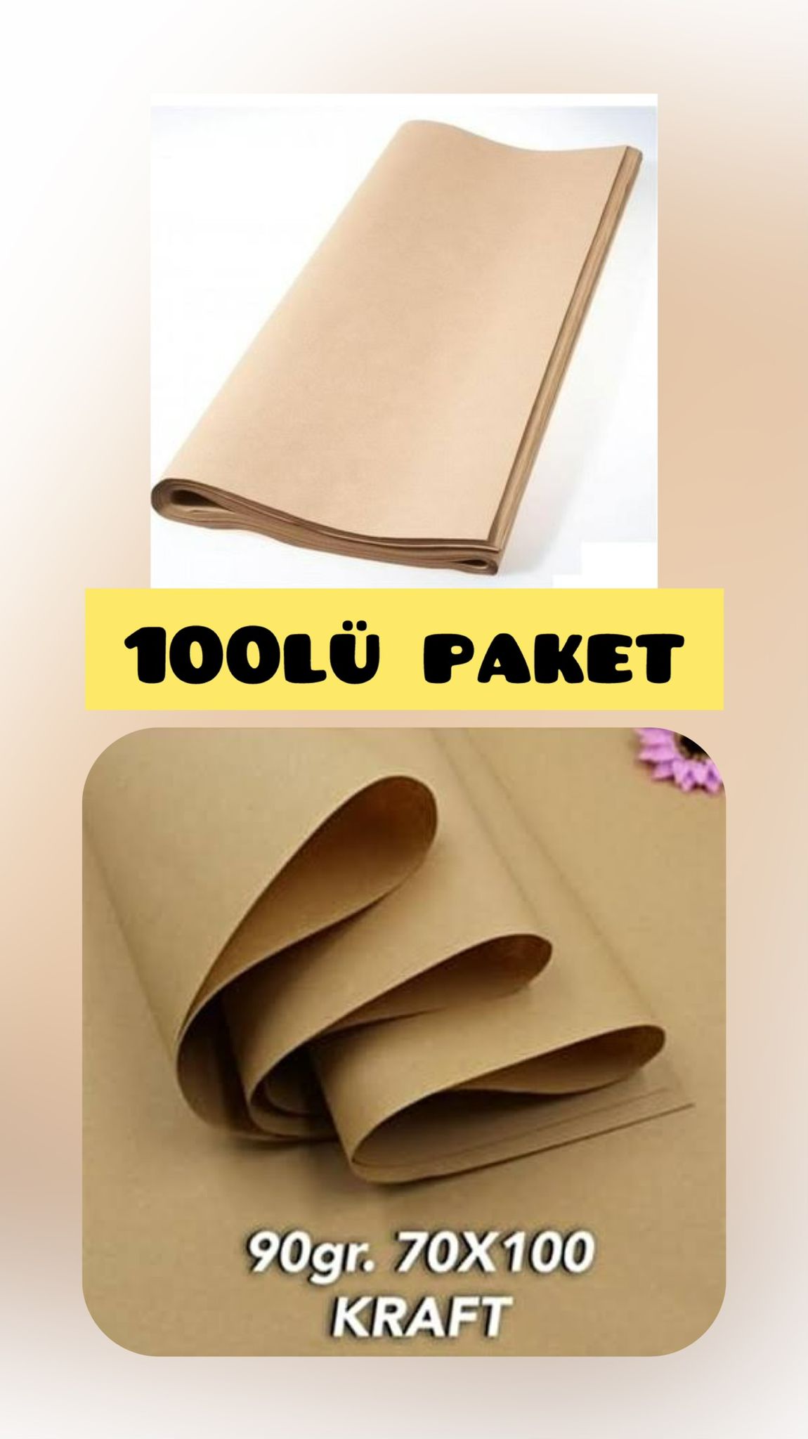 Kraft Kağıt 100lü 70x100 Ebat